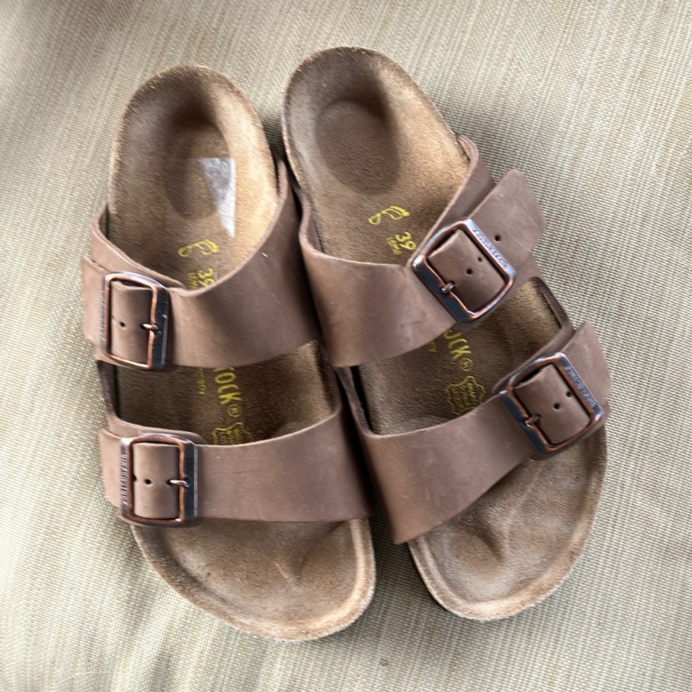 Brown Double Strap Sandals